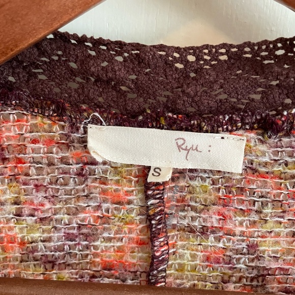 Ryu brand woven vest.  Brown, orange, yellow.  Size small (but looser fit). - Picture 5 of 6